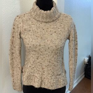 Hollister Mock Turtleneck Chunky Knit Sweater
